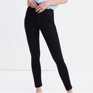 Madewell 10” High Rise Skinny Jeans Black size 28